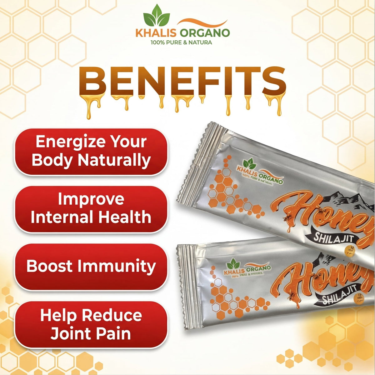 Khalisorgano® Natural Honey Shilajit - Khalis Organo